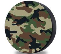 Ferocity Housse de Roue de Secours Fabriquée sur Mesure de Stockage Hydrofuge individuelle avec arrêt de Cordon pour Les Roues Housse de Protection en éco-Cuir Green Moro [097]