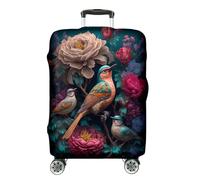 Ferocity Housse pour Valise de Voyage 18-22 Pouces, Deluxe, Housse de Protection pour Valise de Cabine, élastique, Lavable, protège-Valise, Anti-Rayures, Petite Taille S, Fantasy Birds [083]