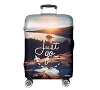 Ferocity Housse pour Valise de Voyage 18-22 Pouces, Deluxe, Housse de Protection pour Valise de Cabine, élastique, Lavable, protège-Valise, Anti-Rayures, Petite Taille S, Just Go [083]
