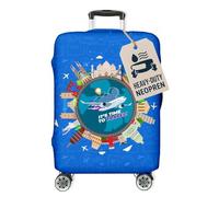 Ferocity Housse pour Valise de Voyage 18-22 Pouces, Deluxe, Housse de Protection pour Valise de Cabine, élastique, Lavable, protège-Valise, Anti-Rayures, Petite Taille S, W2 [083]