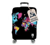 Ferocity Housse pour Valise de Voyage 23-26 Pouces, Deluxe, Housse de Protection pour Valise de Cabine, élastique, Lavable, protège-Valise, Anti-Rayures, Taille Moyenne M, W3 [083]