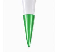 Ferocity Lot de 2 cônes à pointe verte - Protection de pointe et capuchon de protection rond - Diamètre : 1,5 cm - Pour sac à sucre - Rentrée scolaire - Protection anti-torsion - En plastique