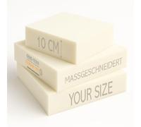 Ferocity Mousse de rembourrage sur mesure - 10 cm d'épaisseur - Plaque de mousse polyuréthane découpée selon votre taille - Mousse de rembourrage moyennement dure 23 à 26 kg/m³ - Idéal pour les