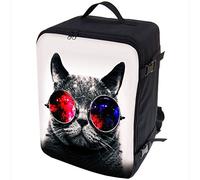 Ferocity Multifonctions Sac à dos Cabin Sac à dos multifonctions Sac d'avion sac à main Sac de voyage à bretelles Taille 40x30x20cm Lunettes De Soleil Galaxy Cat [102]