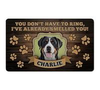 Ferocity Paillasson PERSONNALISÉ avec Photo et nom | Trappeur de saleté drôle | Paillasson Lavable pour l'intérieur et l'extérieur de la Maison | Design : Le Chien t'a déjà senti [140]