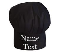 Ferocity Personnalisé de Cuisinier Chapeau avec un nom Pour les femmes et les hommes Avec Texte de Cuisine Chef Adulte Noir avec texte [108]