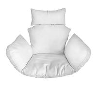 Ferocity Suspendu Hamac Chaise Coussins XXL, Imperméable Siège de Chaise Rembourrage pour Patio Jardin, Balançoire Panier Suspendu Coussin de Siege, Blanc [114]