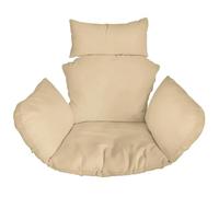 Ferocity Suspendu Hamac Chaise Coussins XXL, Imperméable Siège de Chaise Rembourrage pour Patio Jardin, Balançoire Panier Suspendu Coussin de Siege, Beige [114]