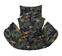 Ferocity Suspendu Hamac Chaise Coussins XXL, Imperméable Siège de Chaise Rembourrage pour Patio Jardin, Balançoire Panier Suspendu Coussin de Siege, Palm Trees (Strelitzia Reginae) [114]