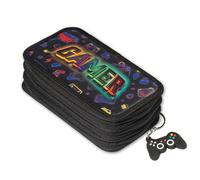 Ferocity Trousse Scolaire 3 Compartiments pour Fille & Garçon Sac étui à Crayons Trousse de Toilette Trousse Plumier Organisateur Gamer [150]