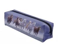 Ferocity Trousse Scolaire Sac a Crayon Trousse de Toilette Trousse Plumier Organisateur Horses [008]