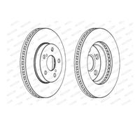 FERODO 2X Disque De Frein Avant Ø255 Mm Ventilé Pour Toyota Celica ST20 AT20