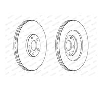 FERODO 2X Disque De Frein Avant Ø345 Mm Ventilé Pour Audi A4 Avant 8ED B7 S4