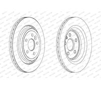 FERODO BRAKE DISC, DDF1681C, REAR, FOR VOLVO S60 II 2010-2019, OE-MATCHING QUALITY, SMOOTH & QUIET PERFORMANCE