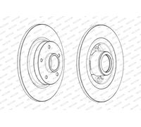 FERODO BRAKE DISC, DDF1731-1, REAR, FOR RENAULT FLUENCE 2010-, OE-MATCHING QUALITY, SMOOTH & QUIET PERFORMANCE