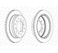 FERODO BRAKE DISC, DDF1743C, REAR, FOR LEXUS GX 2001-2009, OE-MATCHING QUALITY, SMOOTH & QUIET PERFORMANCE