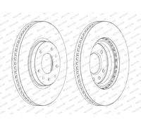FERODO BRAKE DISC, DDF1768C, FRONT, FOR MAZDA CX-7 2006-2014, OE-MATCHING QUALITY, SMOOTH & QUIET PERFORMANCE