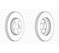 FERODO BRAKE DISC, DDF1814C, FRONT, FOR LEXUS IS C 2009-, OE-MATCHING QUALITY, SMOOTH & QUIET PERFORMANCE