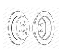 FERODO BRAKE DISC, DDF1815C, REAR, FOR LEXUS IS II 2005-2013, OE-MATCHING QUALITY, SMOOTH & QUIET PERFORMANCE