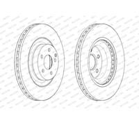 FERODO BRAKE DISC | DDF1905C-1 | FRONT | FOR MERCEDES-BENZ CLS 2004-2011 | OE-MATCHING QUALITY | SMOOTH & QUIET PERFORMANCE