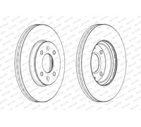 FERODO BRAKE DISC, DDF2089C, FRONT, FOR HYUNDAI ACCENT IV 2010-2019, OE-MATCHING QUALITY, SMOOTH & QUIET PERFORMANCE