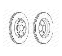 FERODO BRAKE DISC | DDF2097C-1 | FRONT | FOR JEEP GRAND CHEROKEE IV 2010- | OE-MATCHING QUALITY | SMOOTH & QUIET PERFORMANCE