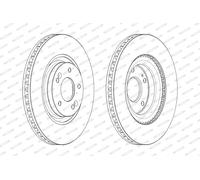 FERODO BRAKE DISC, DDF2199C, FRONT, FOR HYUNDAI GRANDEUR 2011-, OE-MATCHING QUALITY, SMOOTH & QUIET PERFORMANCE