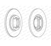 FERODO DDF1076C Disque de frein pour CHEVROLET,CHEVROLET (SGMW),DAEWOO,FSO