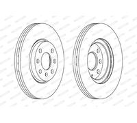FERODO DDF1131C Disque de frein pour CHEVROLET,OPEL,VAUXHALL