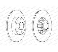 FERODO DDF1498C-1 Disque de frein pour NISSAN,OPEL,RENAULT,VAUXHALL