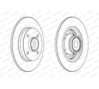 FERODO DDF1560-1 Disque de frein pour CITROËN,DS,OPEL,PEUGEOT,VAUXHALL