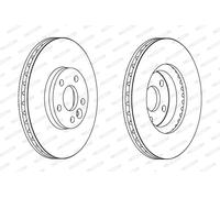 FERODO DDF1567C Disque de frein pour FORD,FORD AUSTRALIA,LAND ROVER,VOLVO