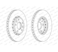 Ferodo Disques de frein DDF1726C avant ventilés – Jeu de 2