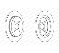 FERODO DDF1781C 2x Disque de frein Arrière Ø259mm Hauteur: 30,4mm Épaisseur: 9mm plein