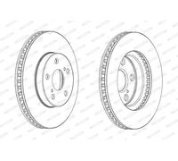 Ferodo Disque de frein avant DDF1882C ventilé – Jeu de 2