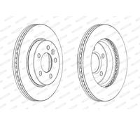 FERODO DDF2017C Disque de frein pour VW
