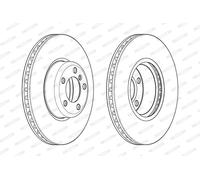 Disque de frein FERODO DDF2403C-1 avant, ventilé, 1 pièce