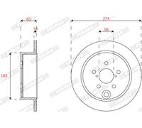 FERODO DDF2560C Disque de frein pour SUBARU