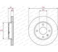 FERODO DDF2688C Disque de frein pour OPEL,VAUXHALL