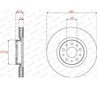 FERODO DDF2776C Disque de frein pour FIAT