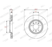 FERODO DDF2783C Disque de frein pour CITROËN,OPEL,PEUGEOT,TOYOTA,VAUXHALL