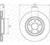 FERODO DDF2785C-1 Disque de frein pour NISSAN,RENAULT