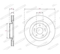 FERODO DDF2805C Disque de frein pour MITSUBISHI
