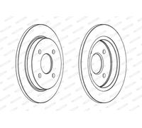 Disque de frein FERODO DDF281C arrière, plein, 2 pièce