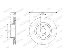 FERODO DDF3013C-1 Disque de frein pour TESLA