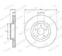 FERODO DDF3021C Disque de frein pour FORD