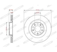FERODO DDF3038C Disque de frein pour ALFA ROMEO