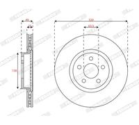 FERODO DDF3053C Disque de frein pour FORD