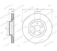 FERODO DDF3058C Disque de frein pour FORD