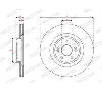 FERODO DDF3074C Disque de frein pour HYUNDAI,KIA